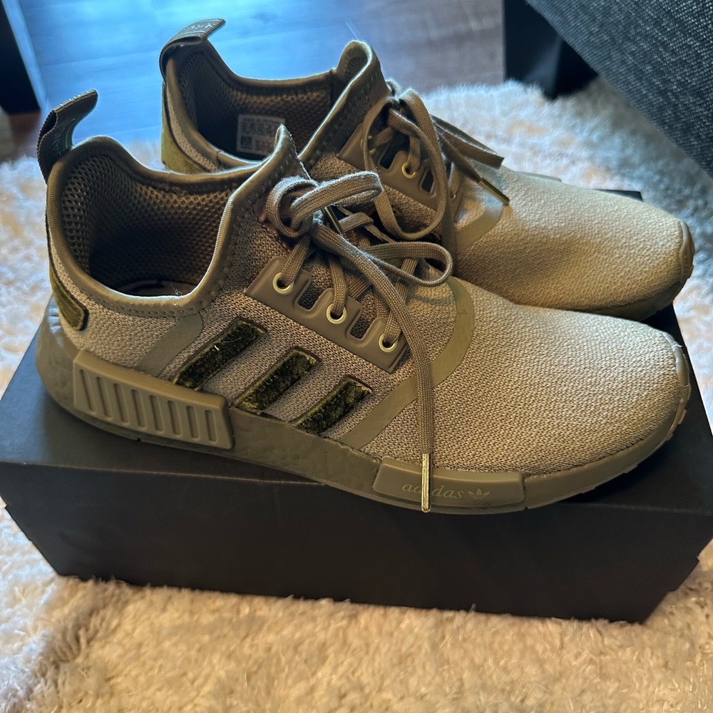 Adidas NMD R1 In Olive Green.